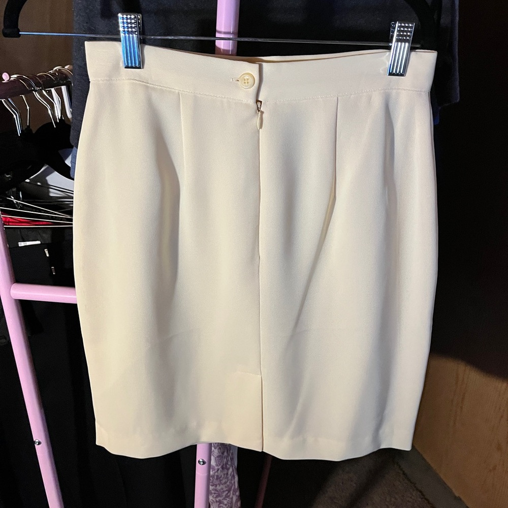 Ice cube by Michael Chic Cream Pencil Skirt for Women